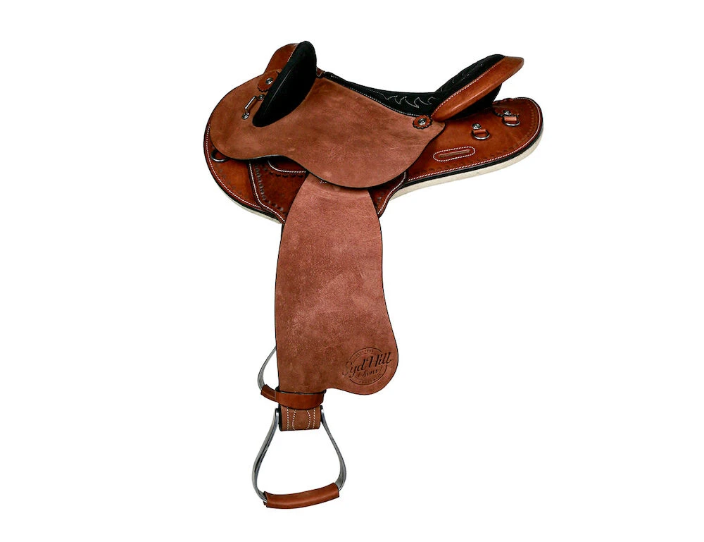 SYD HILL Gibson Roughout Leather Half Breed Saddle - Shxp Adjustable Tree & Panels