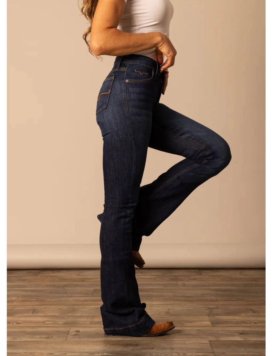 KIMES RANCH Jennifer Ladies Ultra High Rise Wide Flare Leg Jeans 34L