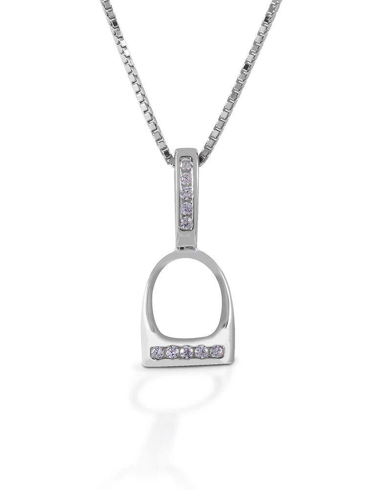 KELLY HERD Sterling Silver Small English Stirrup Necklace