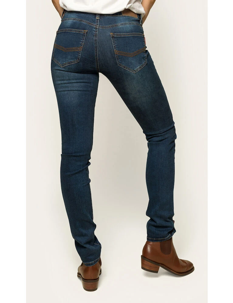 RINGERS WESTERN Victoria Womens Mid Rise Straight Leg Jeans