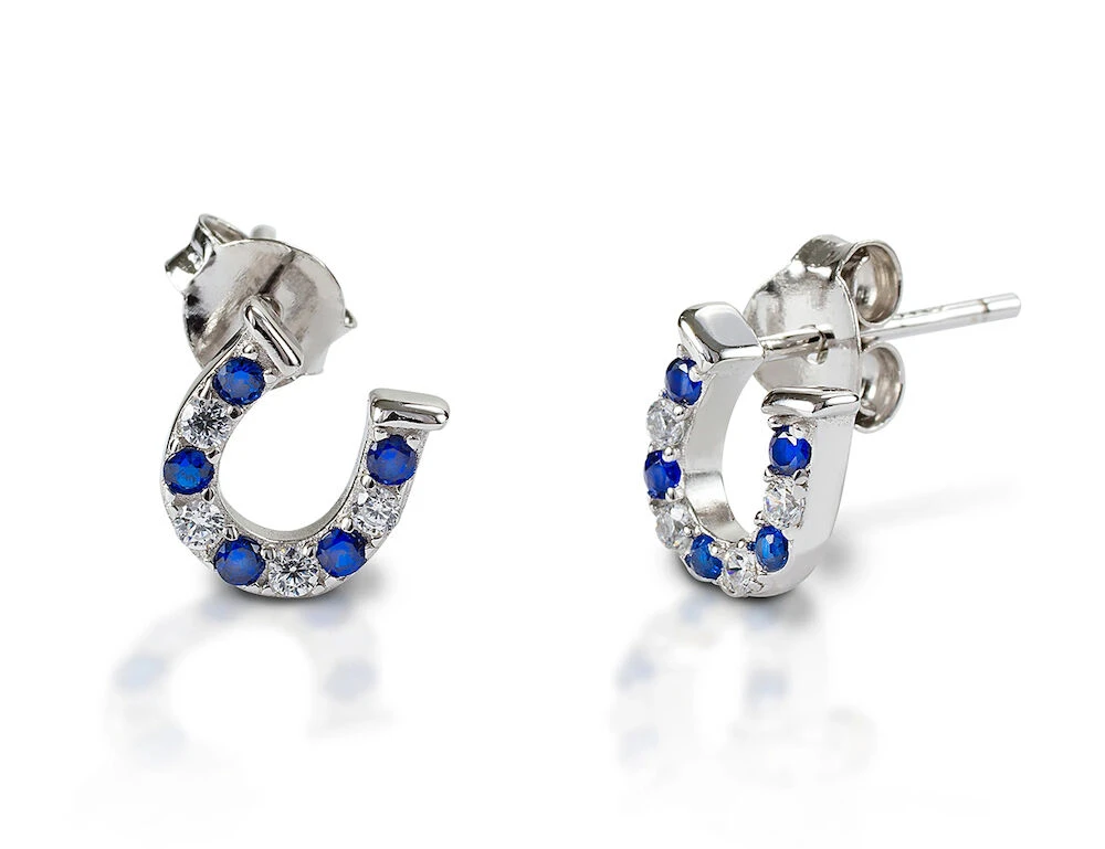 KELLY HERD Sterling Silver Horseshoe Stud Earrings