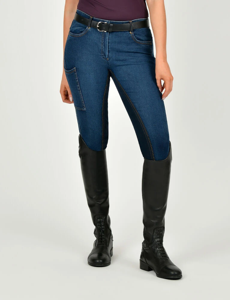 DUBLIN Shona Full Suede Seat Denim Breeches