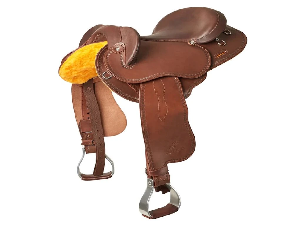 SYD HILL Premium Leather Half Breed Saddle Adjustable Tree
