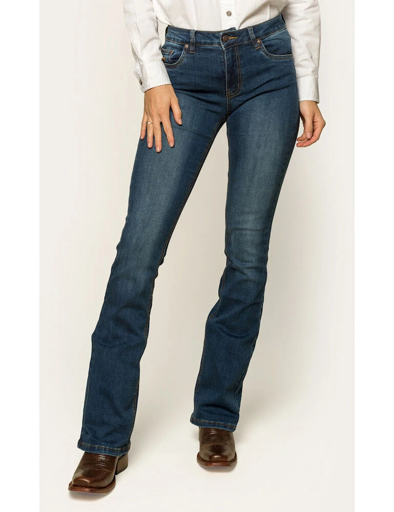 RINGERS WESTERN Katherine Womens Mid Rise Bootleg Jeans