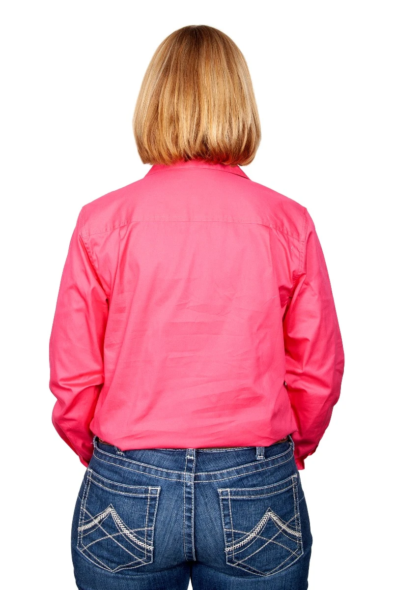 JUST COUNTRY Womens Jahna 1/2 Button Long Sleeve Workshirt