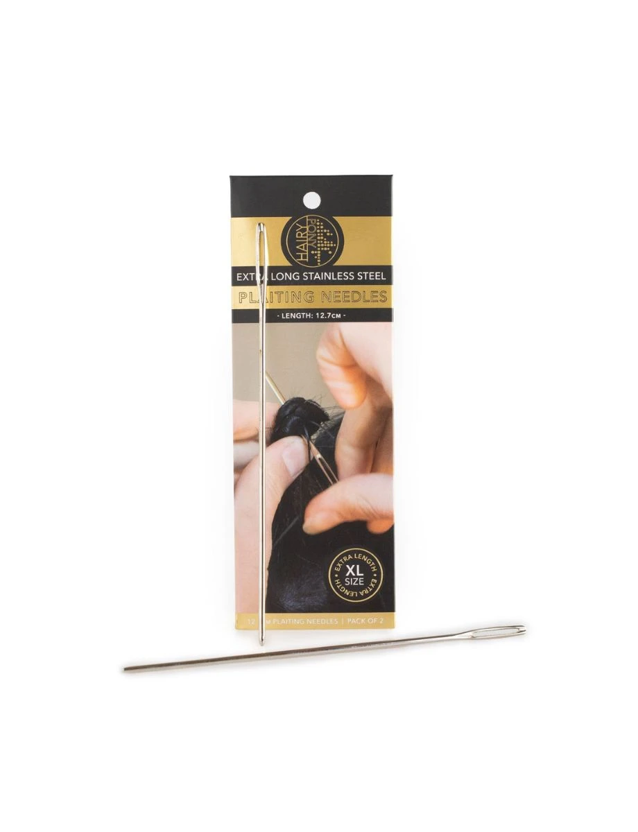 HAIRY PONY Extra Long Stainless Steel Plaiting Needles (2 Pk)