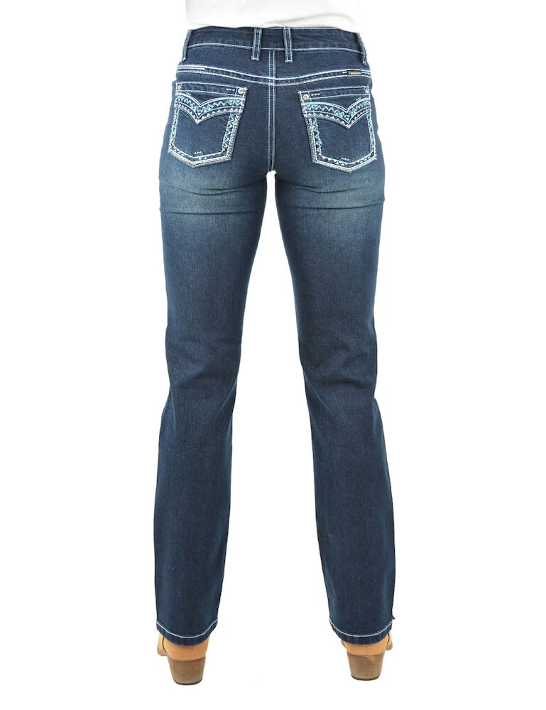 PURE WESTERN Womens Geraldine Straight Leg Jeans -32 Leg