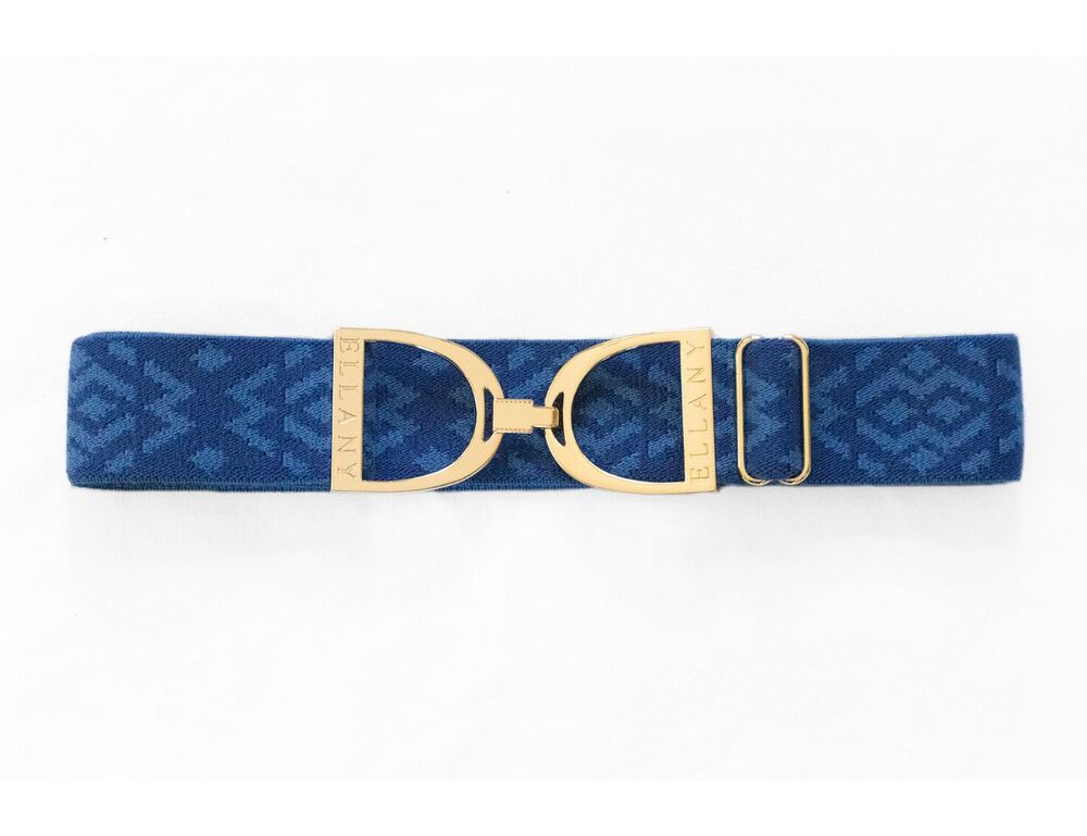 ELLANY Royal Tribal 1.5" Gold Stirrup Elastic Belt