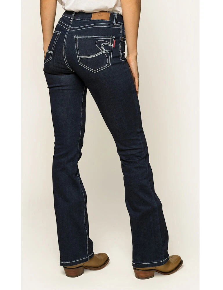 RINGERS WESTERN Caroline Womens Mid Rise Bootleg Jean