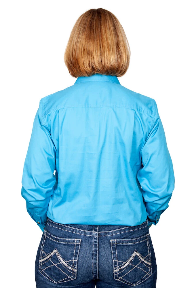 JUST COUNTRY Womens Jahna 1/2 Button Long Sleeve Workshirt