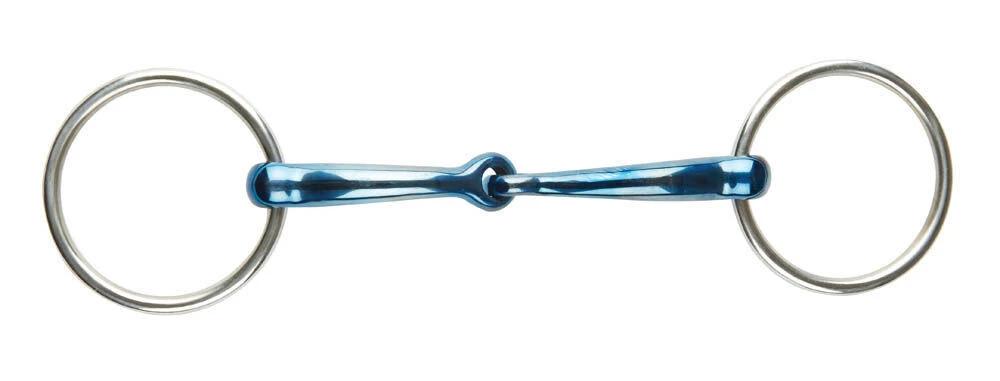 JP KORSTEEL Blue Steel Jointed Loose Ring Snaffle Bit