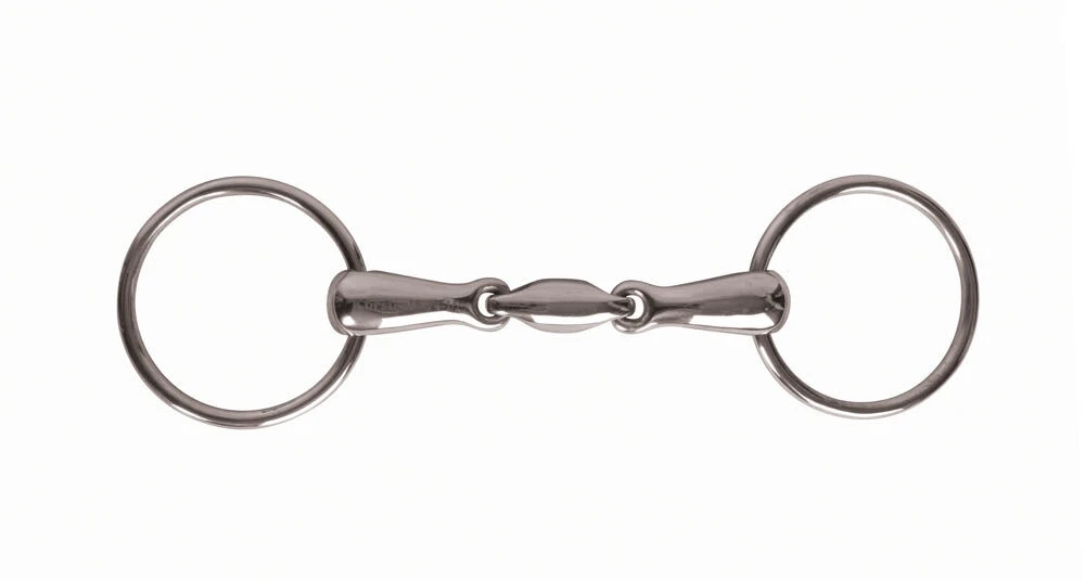 JP KORSTEEL Stainless Steel Oval Link Loose Ring Snaffle Bit