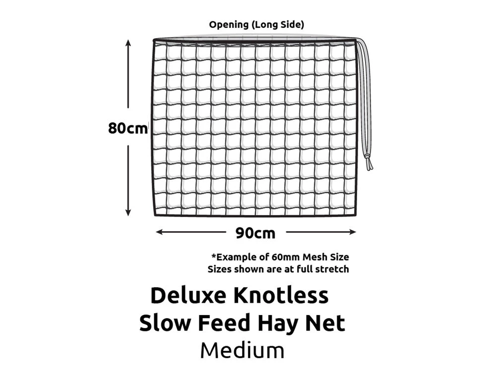 GUTZBUSTA Deluxe 5MM Knotless Slow Feed Hay Net