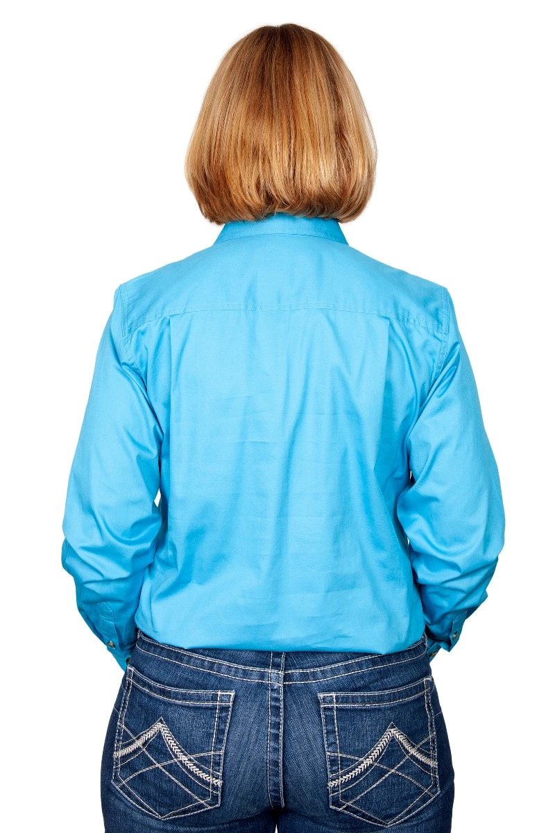 JUST COUNTRY Womens Jahna 1/2 Button Long Sleeve Workshirt