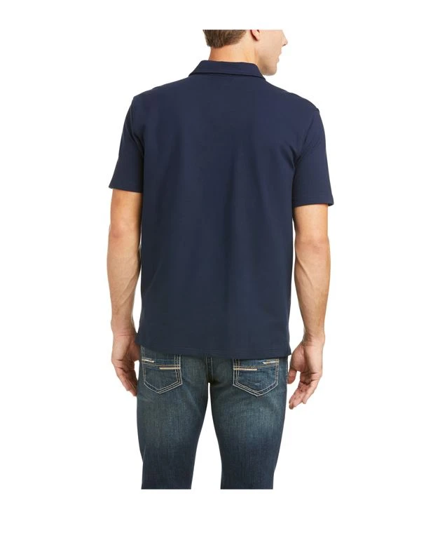 ARIAT Mens Medal Short Sleeve Polo