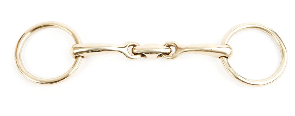 JP KORSTEEL Gold Oval Link Loose Ring Bradoon Snaffle Bit