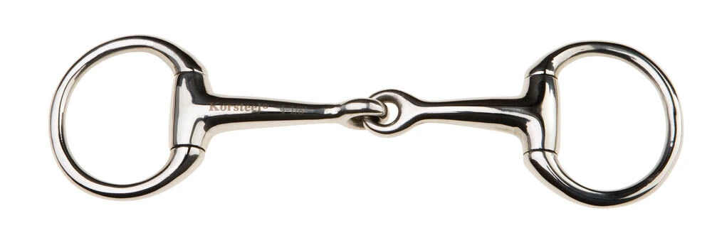 KORSTEEL Stainless Steel Jointed Eggbutt Bradoon Snaffle Bit
