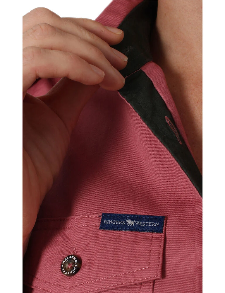 RINGERS WESTERN Pentecost River Womens Half Button Work Shirt