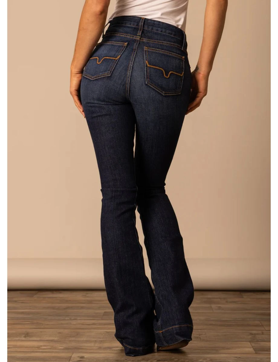 KIMES RANCH Jennifer Ladies Ultra High Rise Wide Flare Leg Jeans 34L