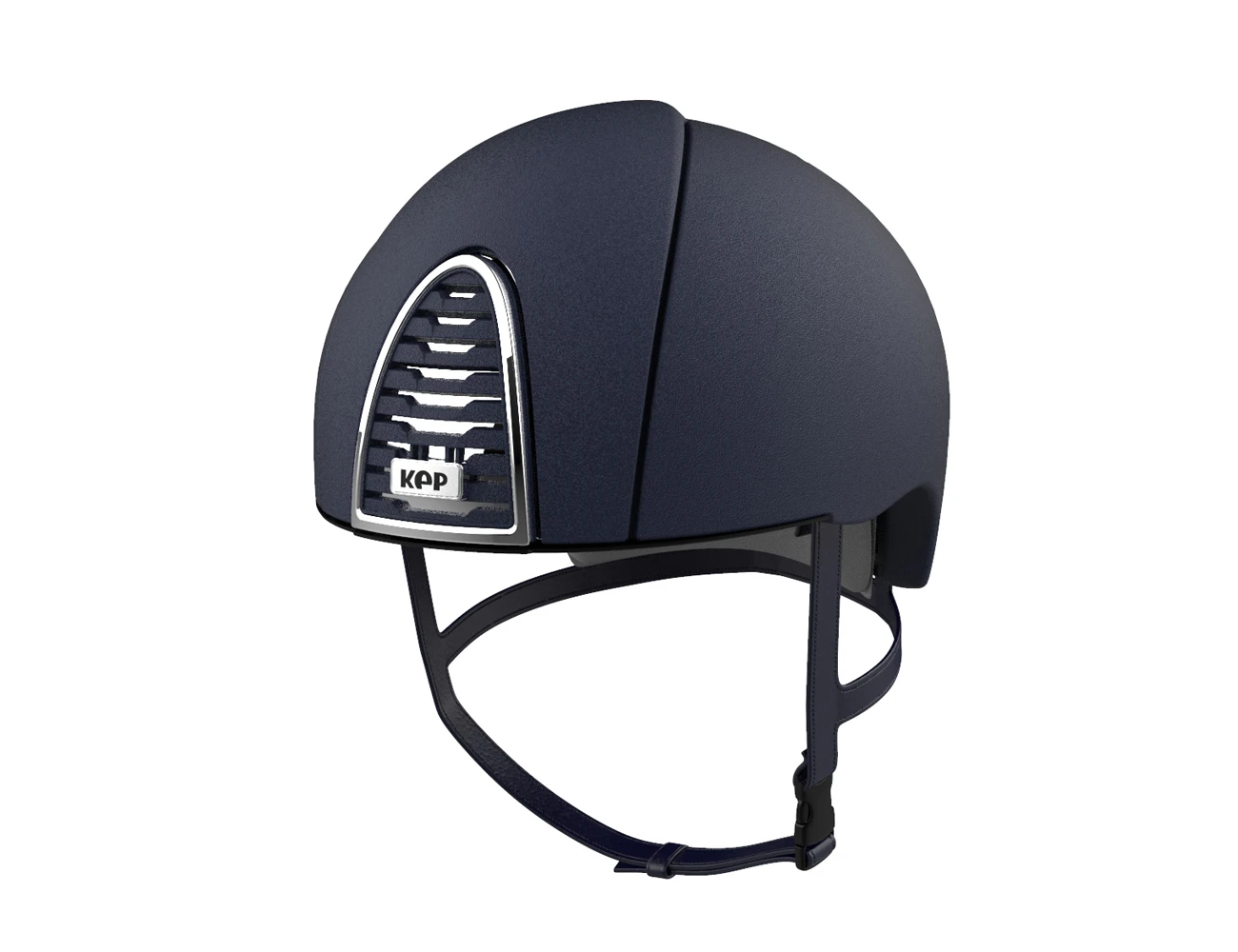 KEP Cromo Jockey Textured Helmet With Chrome Frame
