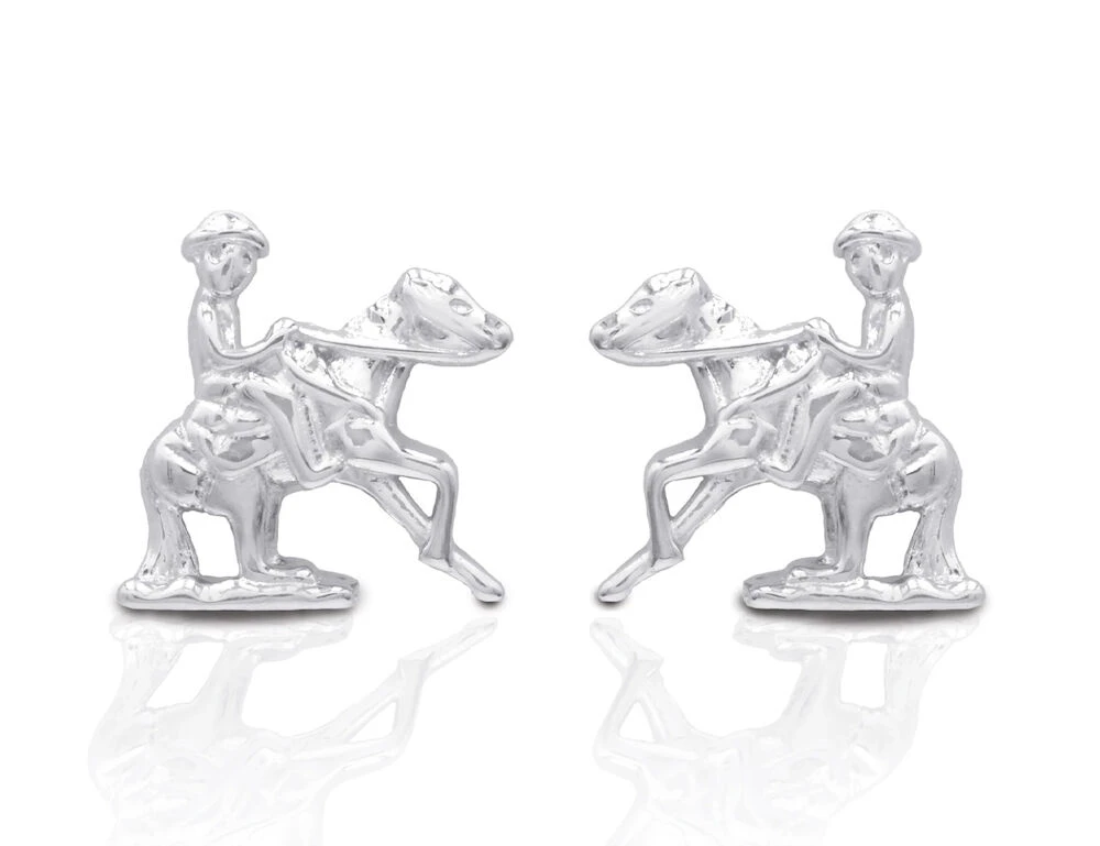 KELLY HERD Sterling Silver Reining Horse Earrings
