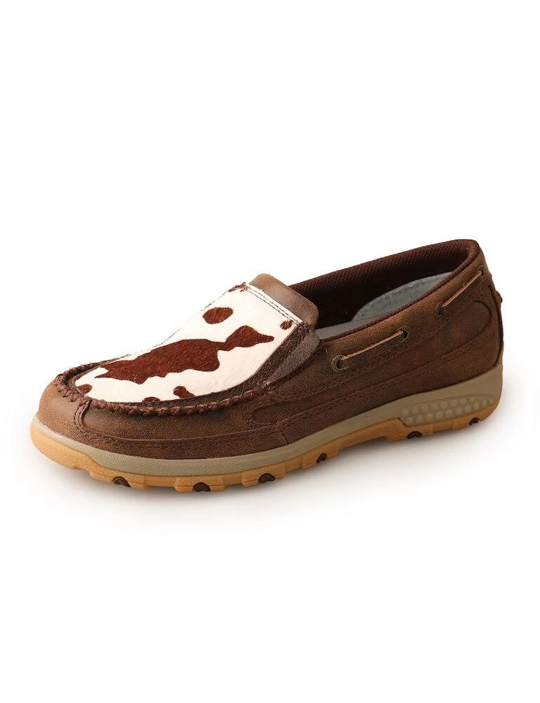TWISTED X Womens Cow Fur Cellstretch Slip On Shoes