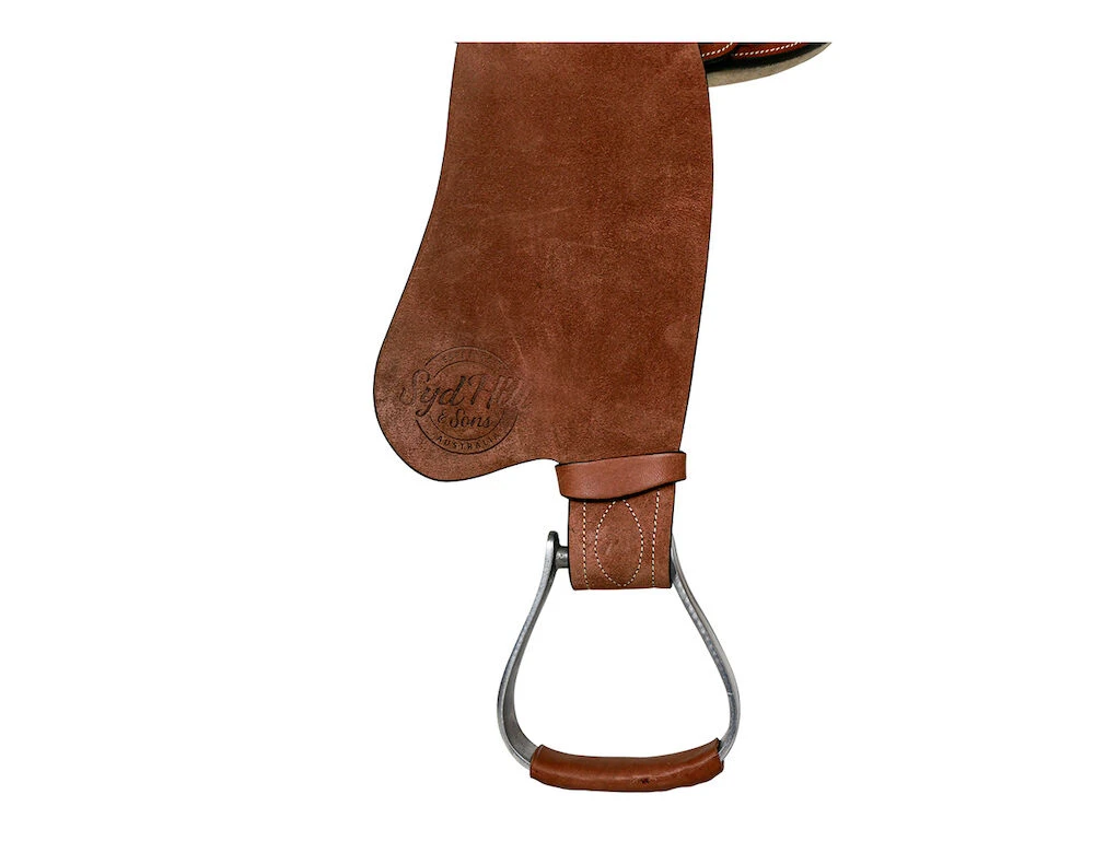SYD HILL Gibson Roughout Leather Half Breed Saddle - Shxp Adjustable Tree & Panels