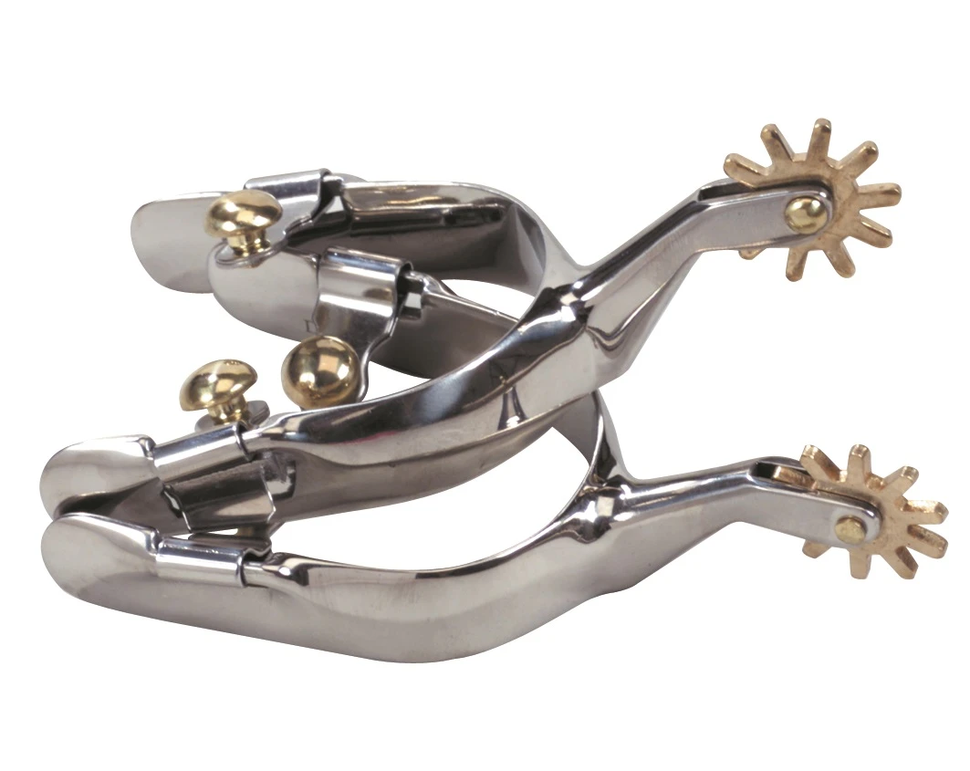 KORSTEEL Stainless Steel Stockman Swan Neck Spurs