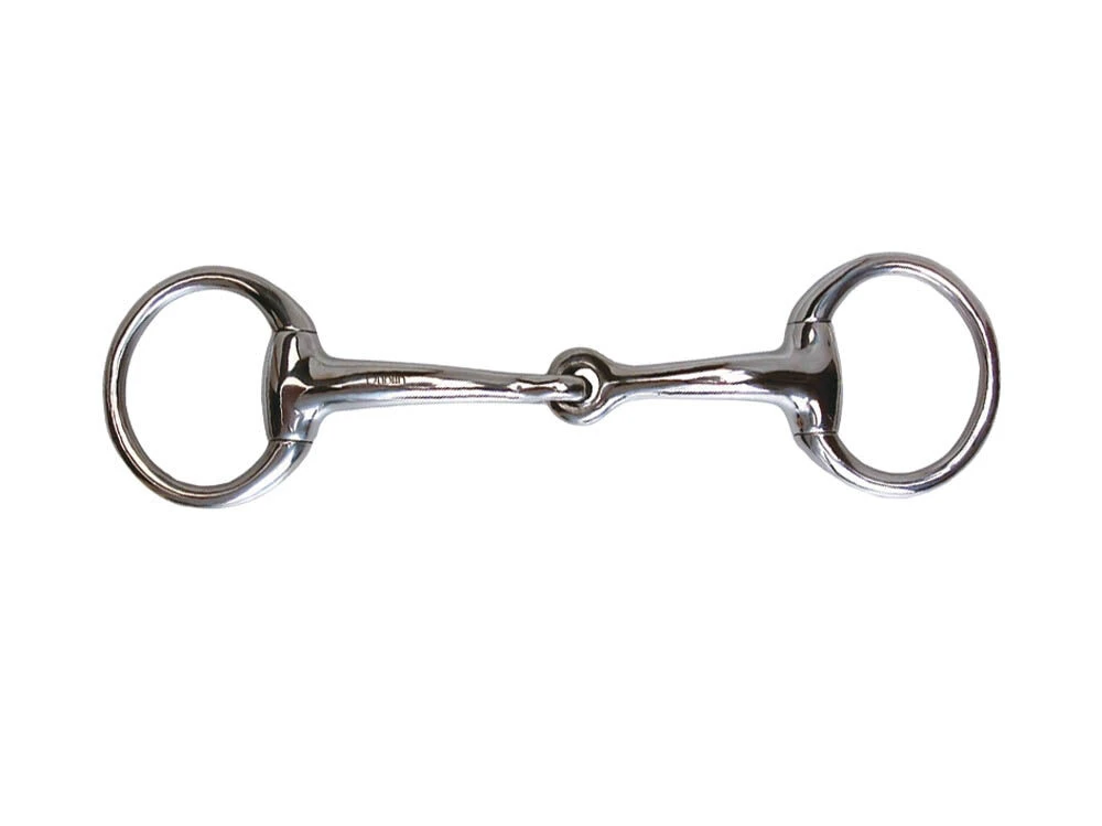 JP KORSTEEL Stainless Steel Jointed Eggbutt Bradoon Snaffle Bit
