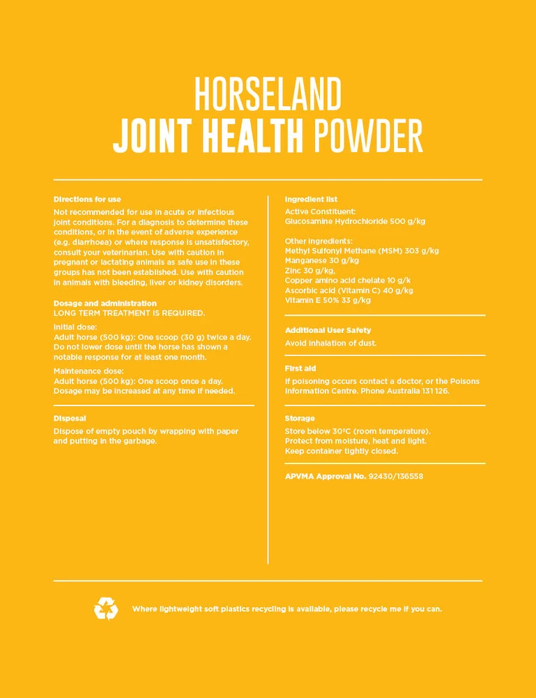 HORSELAND Joint Health Powder For Horses - 1KG