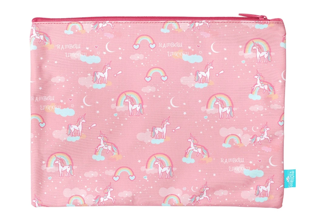 SPENCIL Rainbow Unicorn 2-Zip A4 Pencil Case