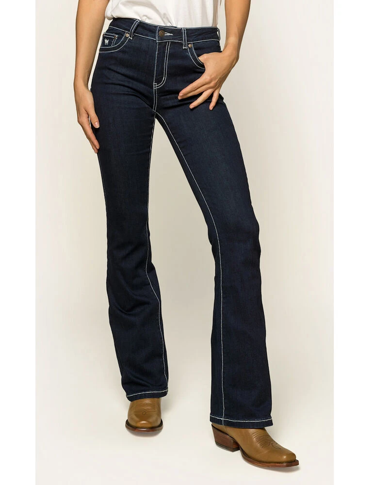 RINGERS WESTERN Caroline Womens Mid Rise Bootleg Jean
