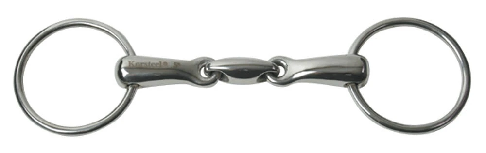 KORSTEEL Stainless Steel Oval Link Loose Ring Snaffle Bit