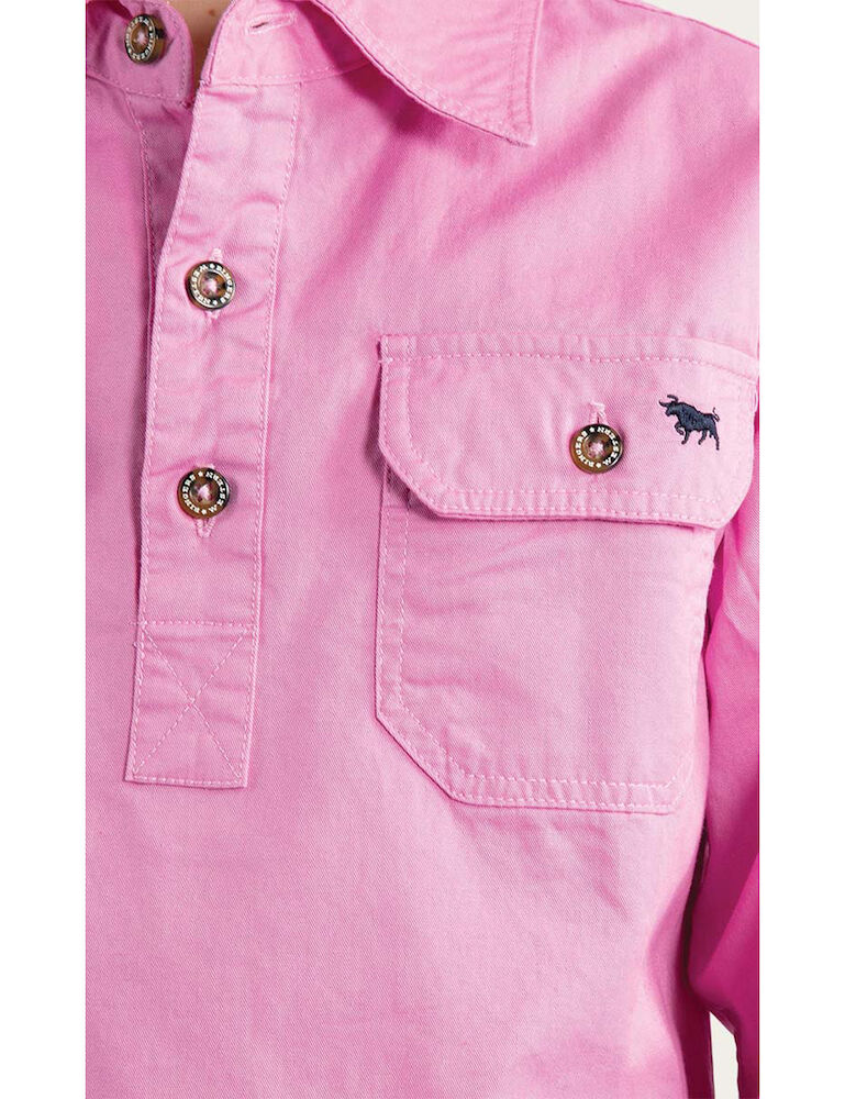 RINGERS WESTERN Ord River Kids Half Button Work Shirt