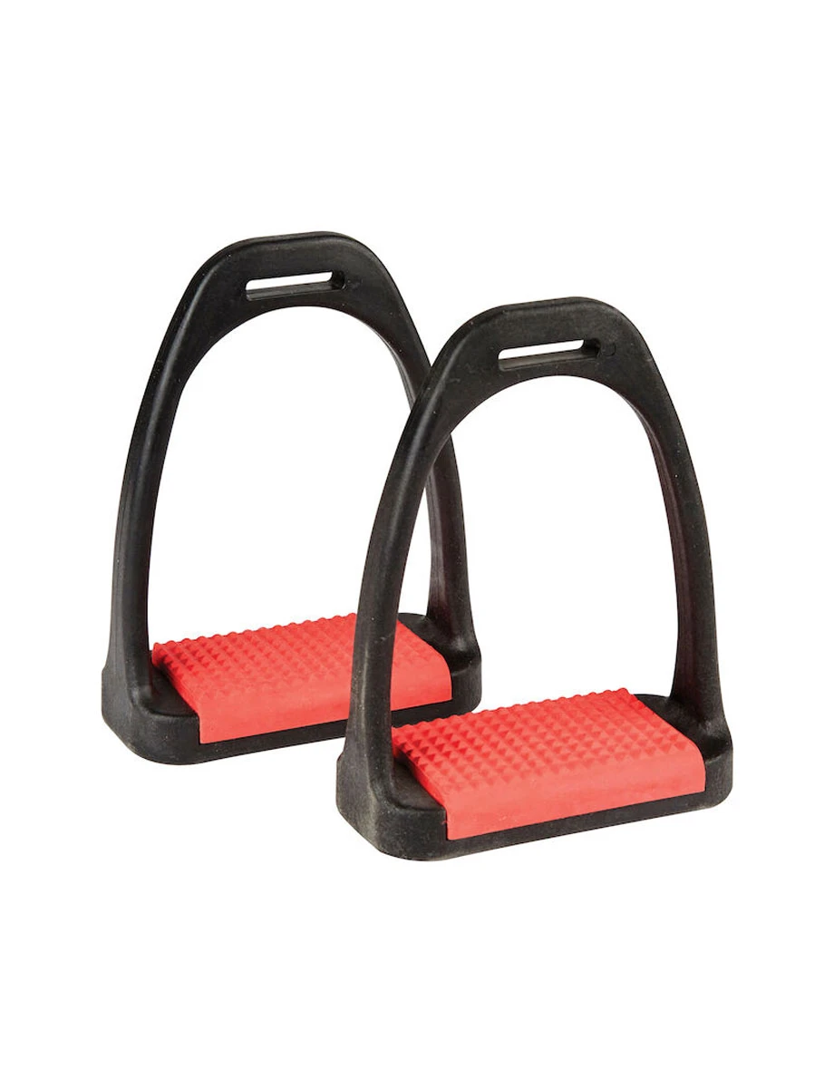 KORSTEEL Polymer Stirrup Irons With Coloured Treads