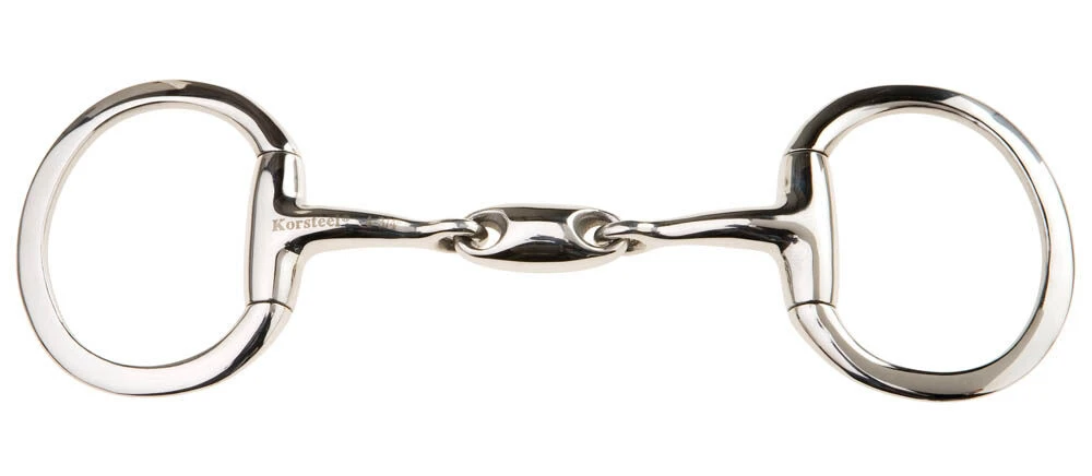 JP KORSTEEL Stainless Steel Oval Link Eggbutt Snaffle Bit