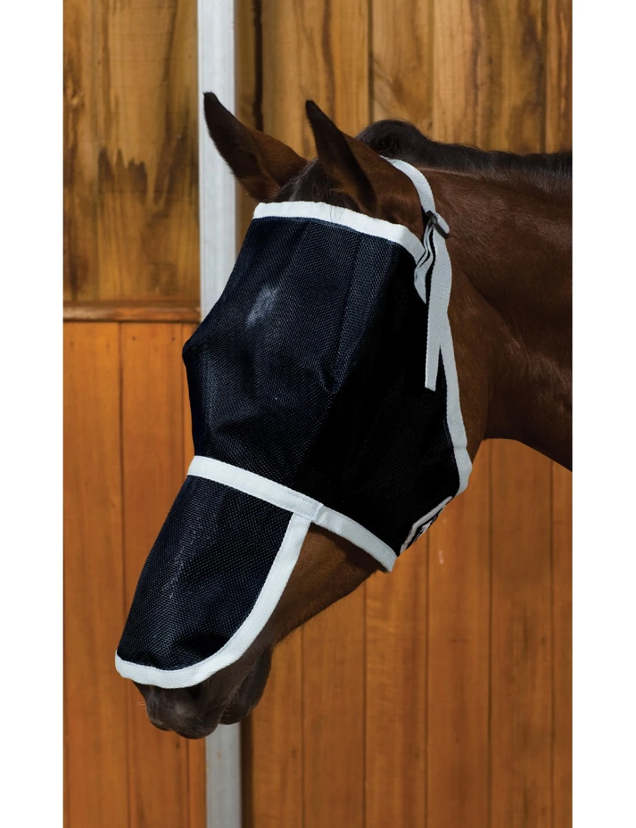 SAXON Buzz Away Fly Mask With Nose