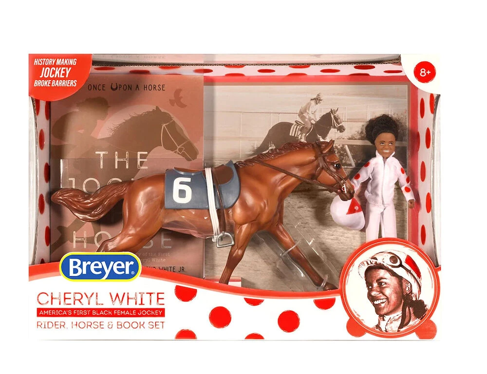 BREYER Freedom Cheryl White And Jetolara Horse And Book Set