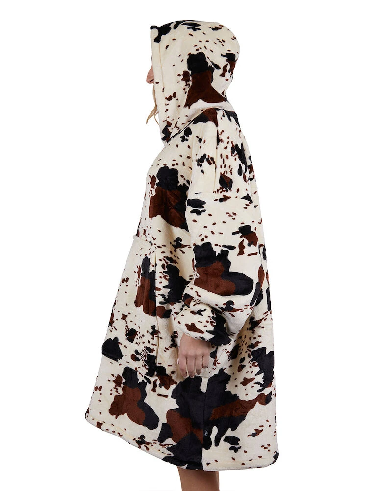 PURE WESTERN Pw Cow Print Snuggle Hoodie