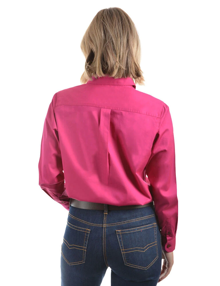 HARD SLOG Womens Half Placket Light Cotton Shirt