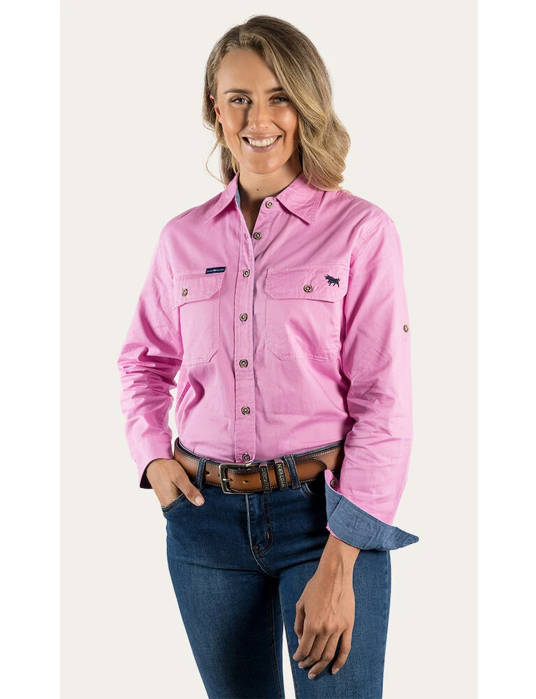 RINGERS WESTERN Pentecost River Womens Full Button Work Shirt