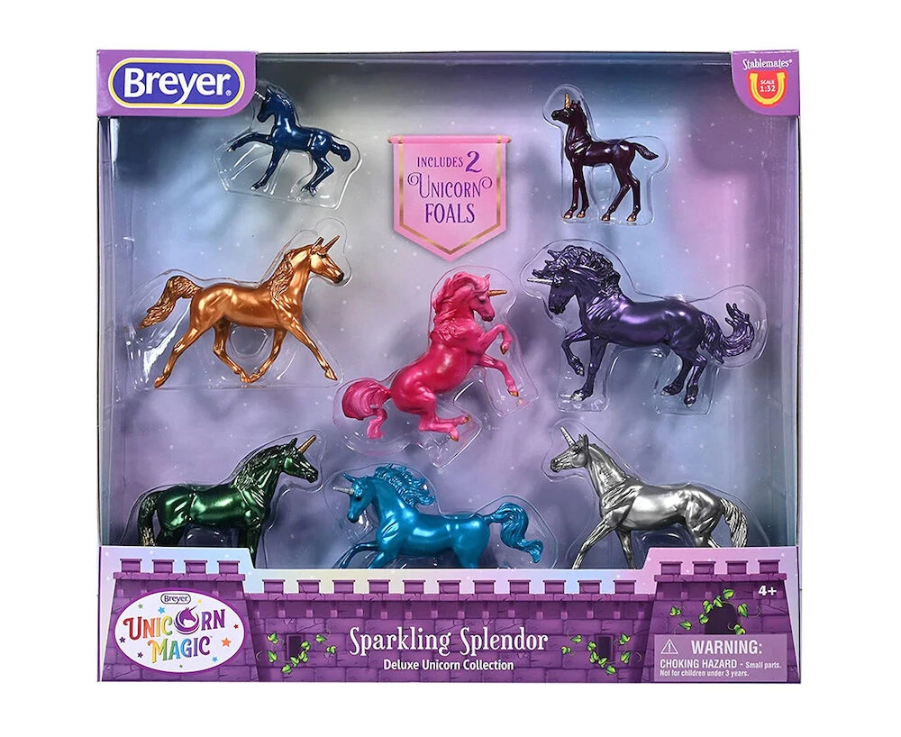 BREYER Stablemates Sparkling Splendor Deluxe Unicorn Set