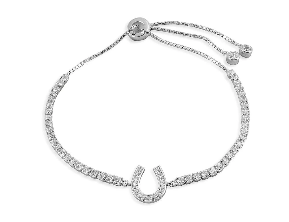 KELLY HERD Sterling Silver Bolo Horseshoe Bracelet
