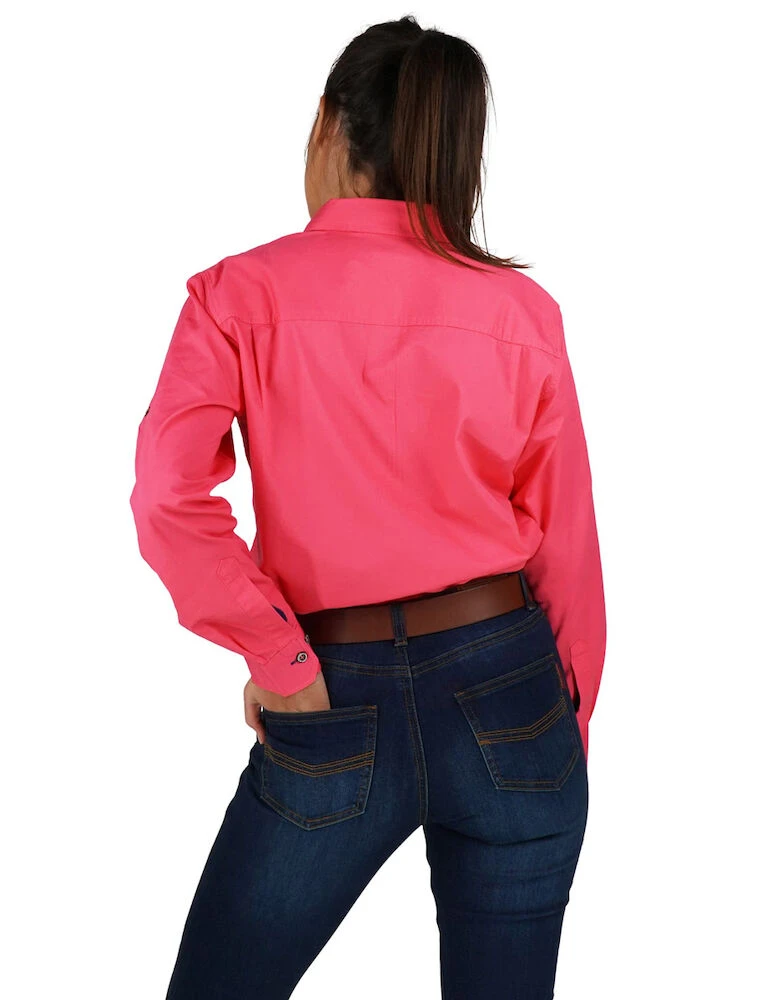 RINGERS WESTERN Pentecost River Womens Half Button Work Shirt