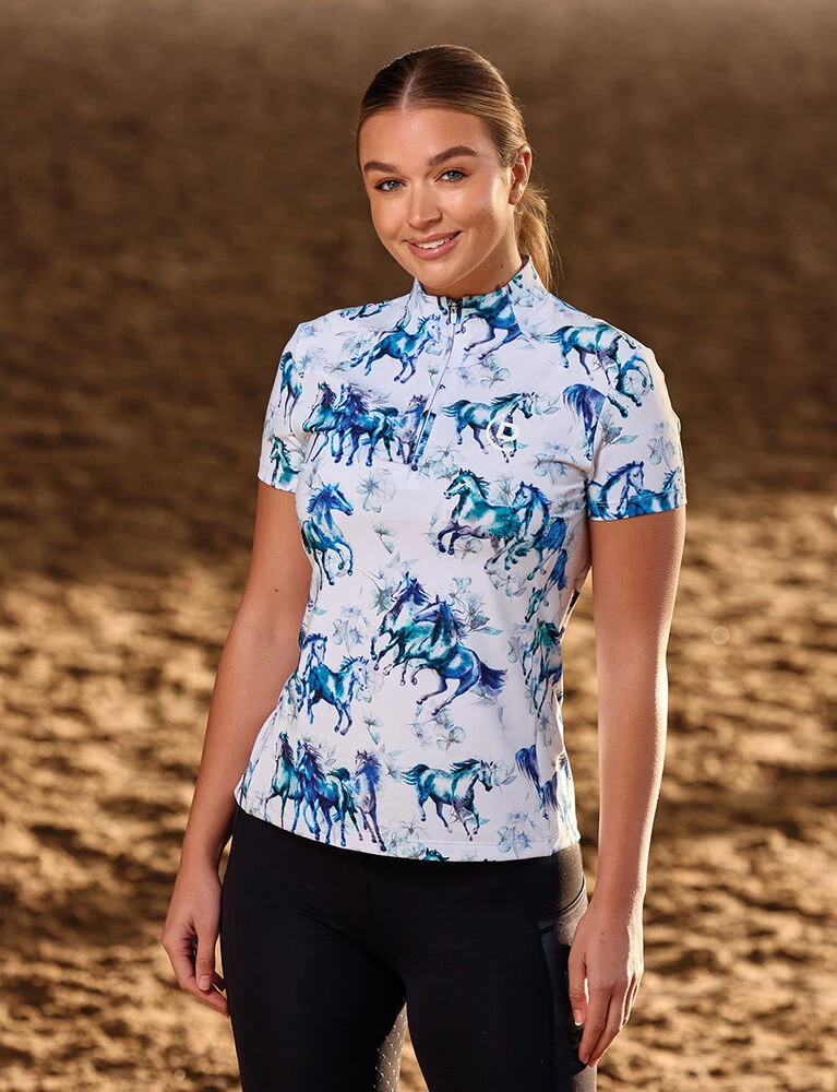 DUBLIN 1/4 Zip Breathable Short Sleeve Top