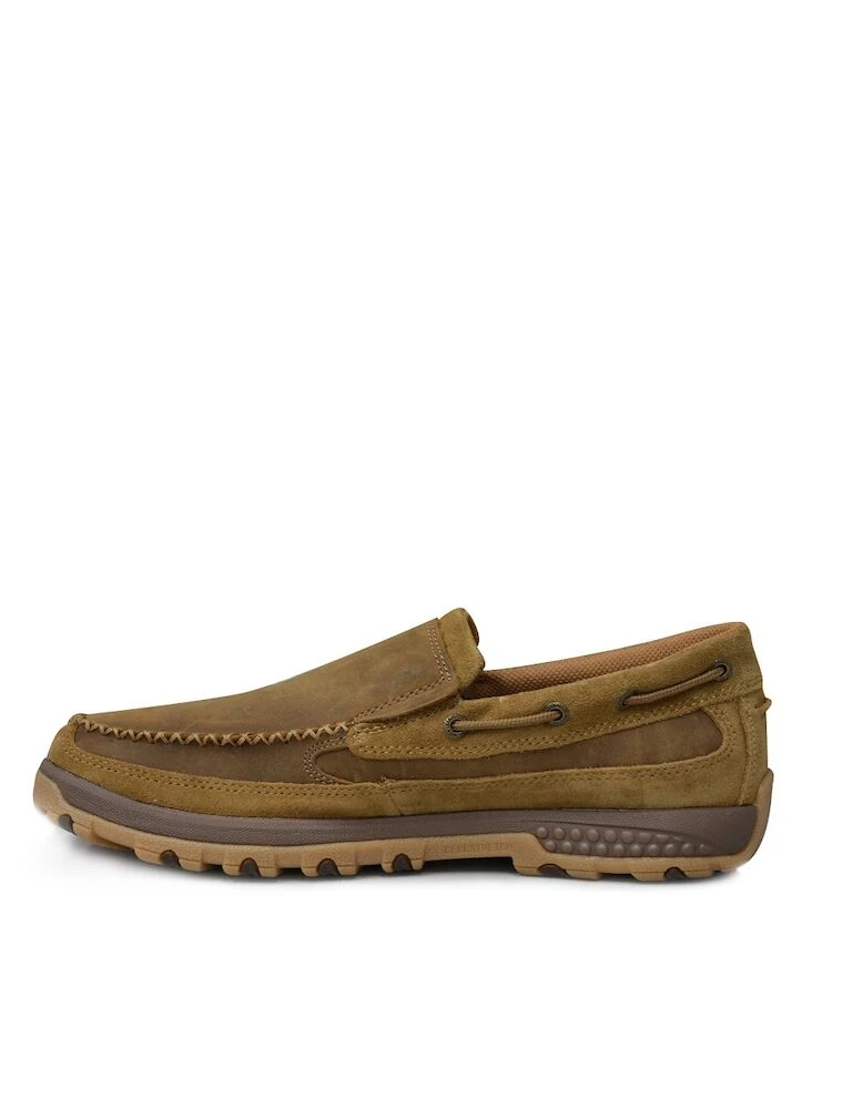 TWISTED X Mens Classic Tan Cell Stretch Slip On Shoes
