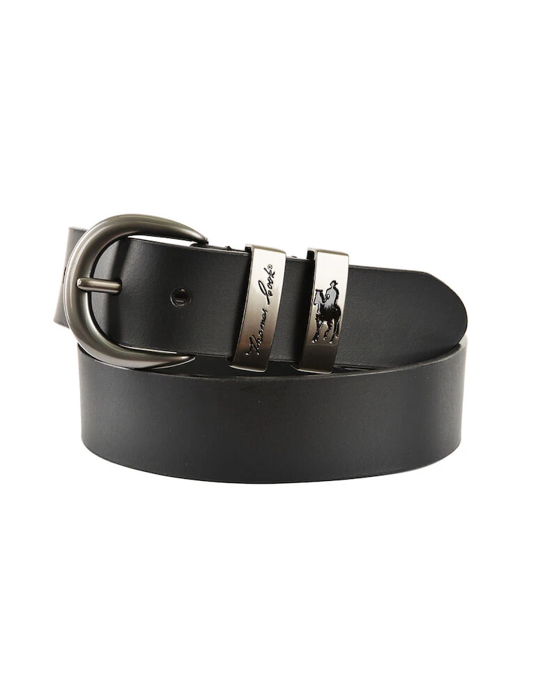 THOMAS COOK Gunmetal Twin Keeper Belt