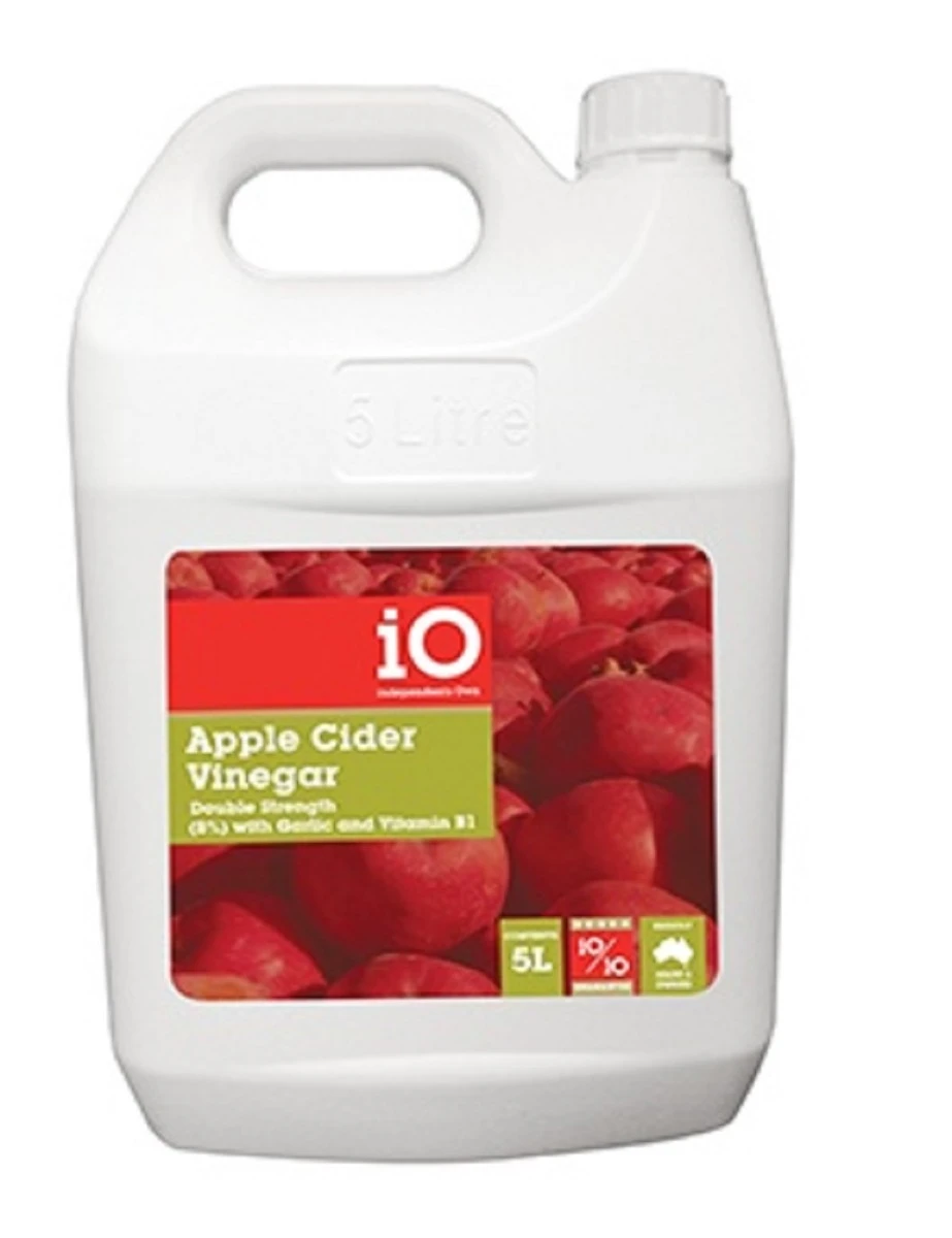 INDEPENDANTS OWN Io Apple Cider Vinegar 8% With Garlic & Vit B1 - 5L