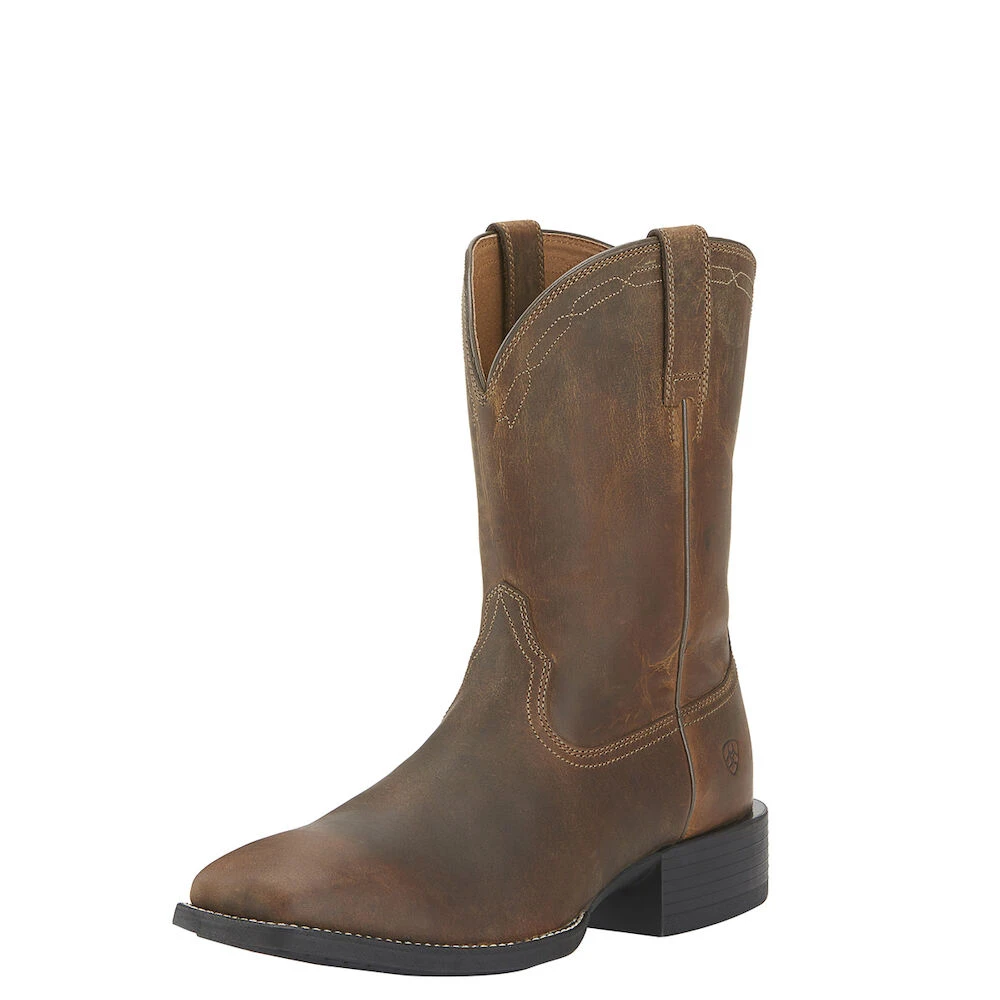 ARIAT Mens Heritage Roper Wide Square Toe Boots