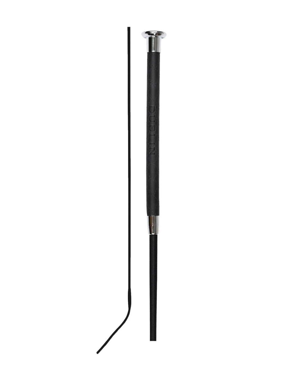 DUBLIN Fancy Stitch Leather Dressage Whip
